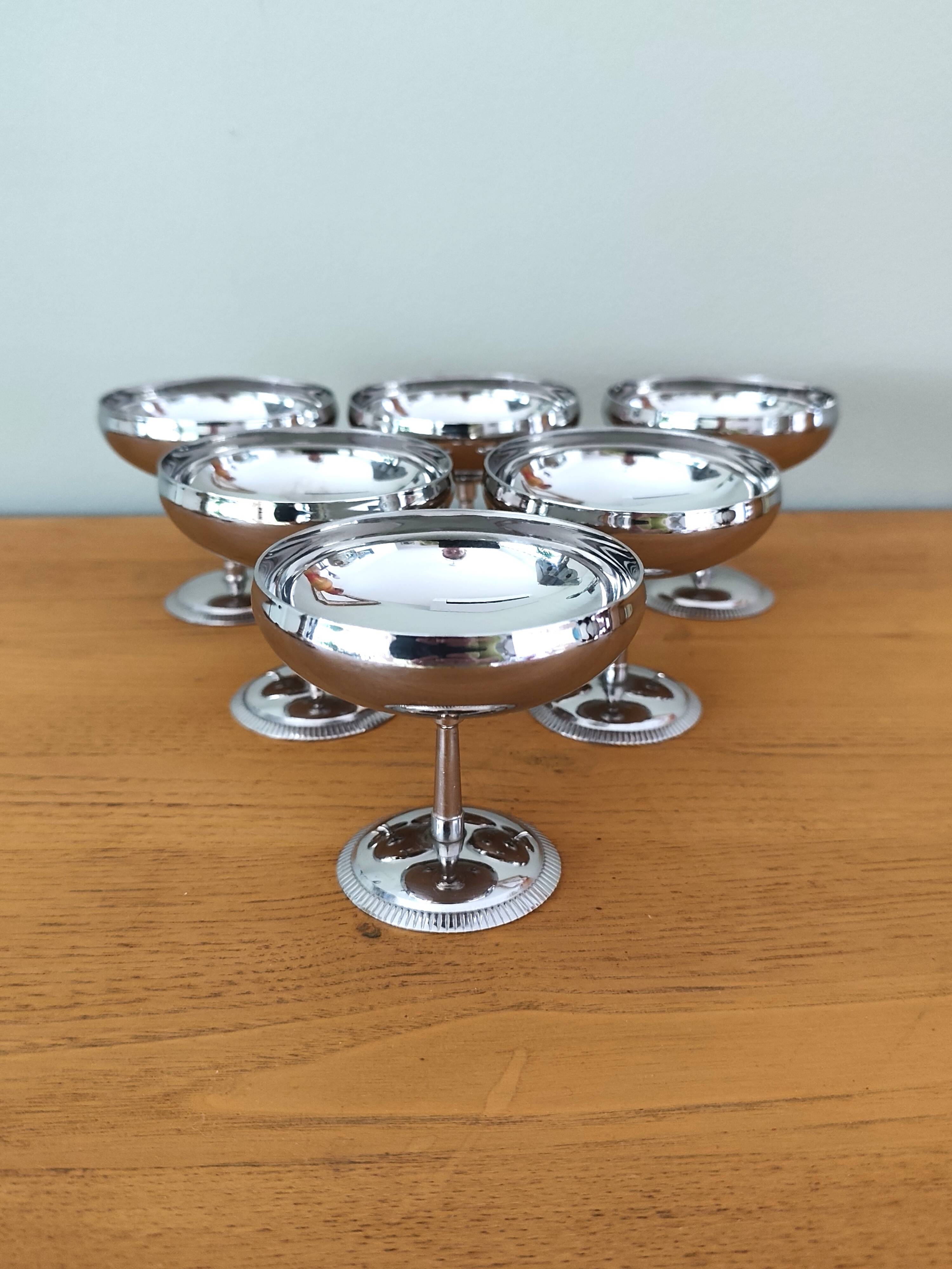 Set of 6 ice cream bowls Letang Rémy