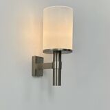 Perzel wall light model 1141 bis, metal and opaline, France, 1960
