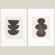Duo de peintures sur papier M636 M631 signées Eawy