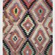 6x8 Geometric Handmade Wool Oushak Area Kilim Rug, 170x255Cm