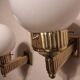 Pair of Astoria brass wall lights by Josef Hoffmann, WOKA Vienna re-edition