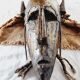 African mask from Mali of the N'Tomo tribe of Marka covered in engraved brass.