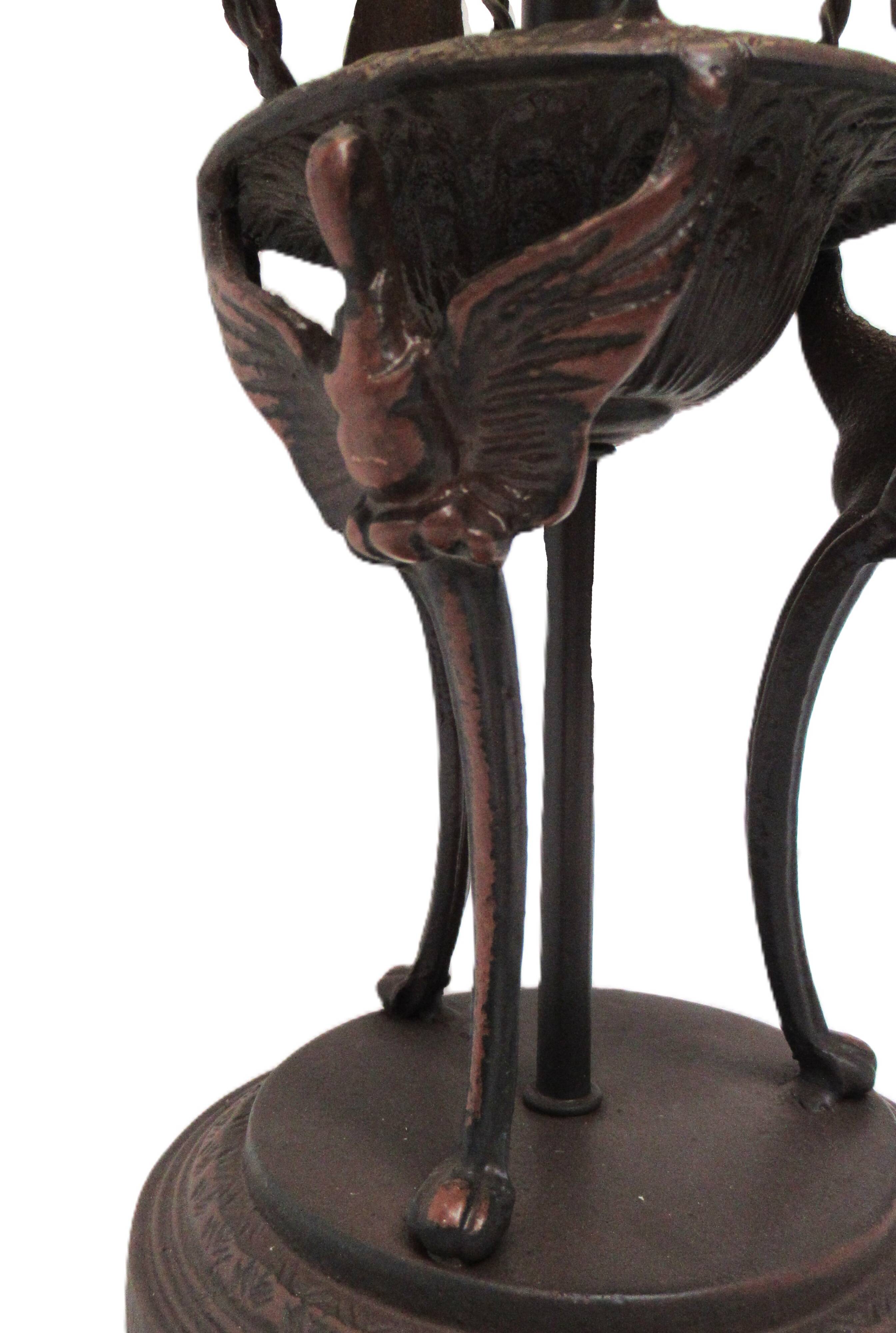 Lampe montgolfière de table en vitrail façon Tiffany