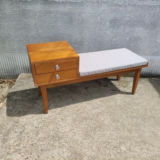 Scandinavian-style telephone bench