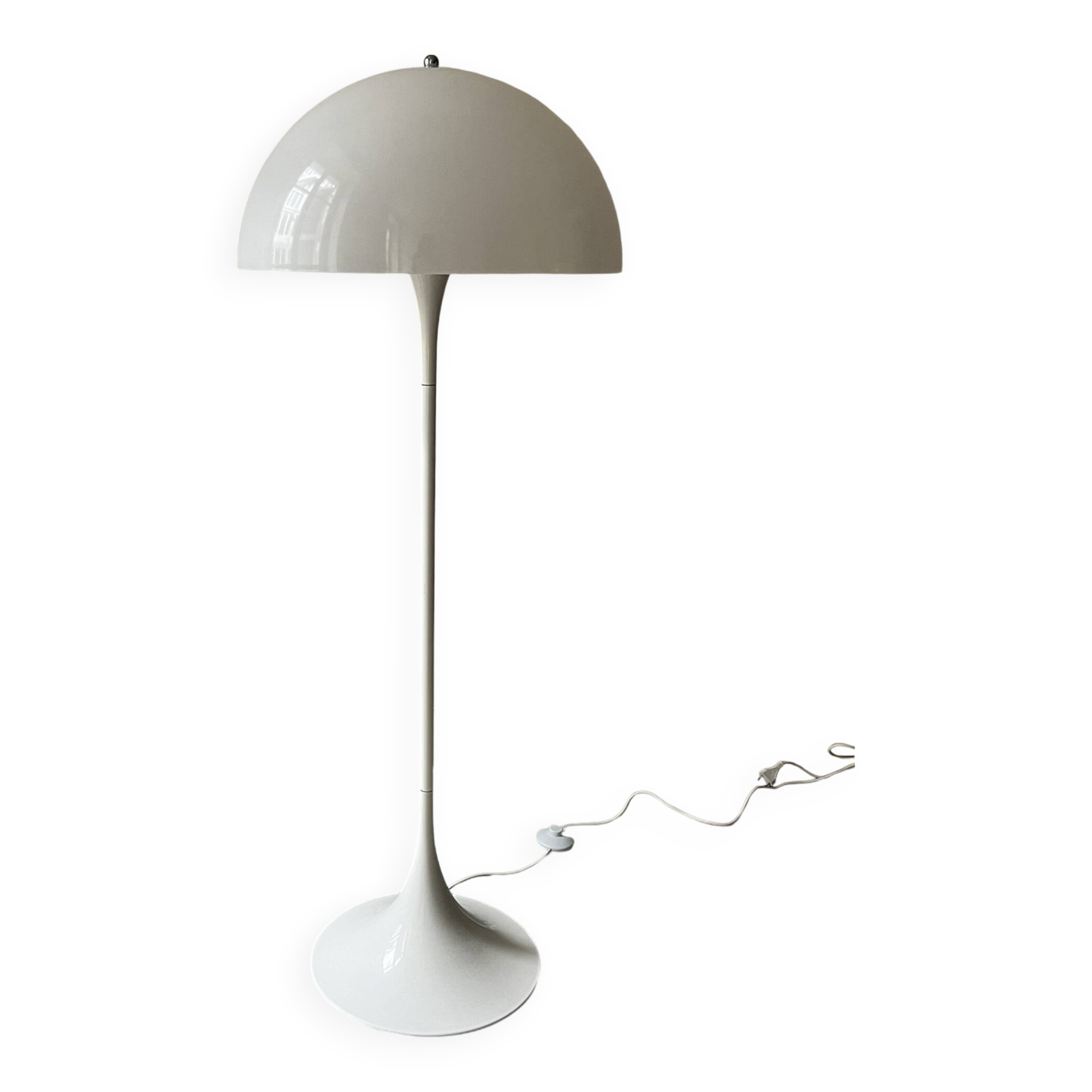Lampadaire tulipe blanc modèle Panthella par Verner Panton, 1971