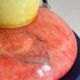 ALABASTER STONE LAMP Blue, Yellow and Red 80s