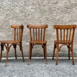 Série de 5 chaises bistrots