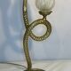 Cobra snake lamp in bronze