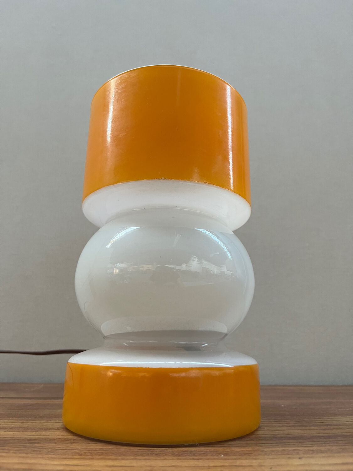 Lampe vintage en opaline