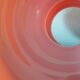 Abat jour vintage verre opaline orange 1970