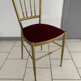 Vintage Chiavari Velvet Chair Circa 1960 Italy