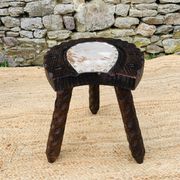 Tabouret en bois fer à cheval