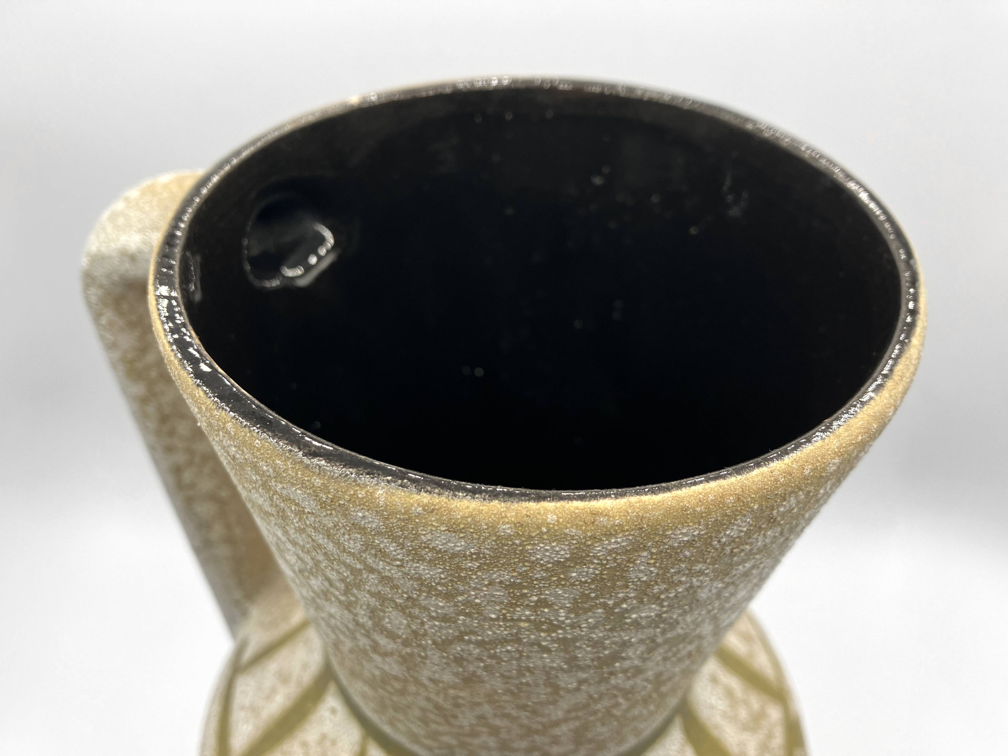 Large vase in matte and glazed ceramic • Manufacture Bay Keramik • W. Germany