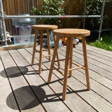 Pair of vintage wooden stools