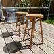 Pair of vintage wooden stools