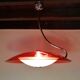 Vintage red space age glass pendant from the 80s