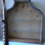 Old showcase carved wood vine leaf grape