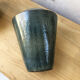 Blue duck speckled ceramic vase