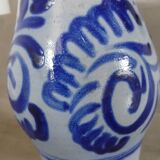 2 antique stoneware pitchers