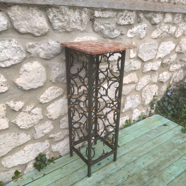 Colonne console en métal années 60
