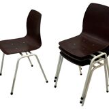 Vintage set of four Stacking Chairs by Elmar Flötotto for Pagholz