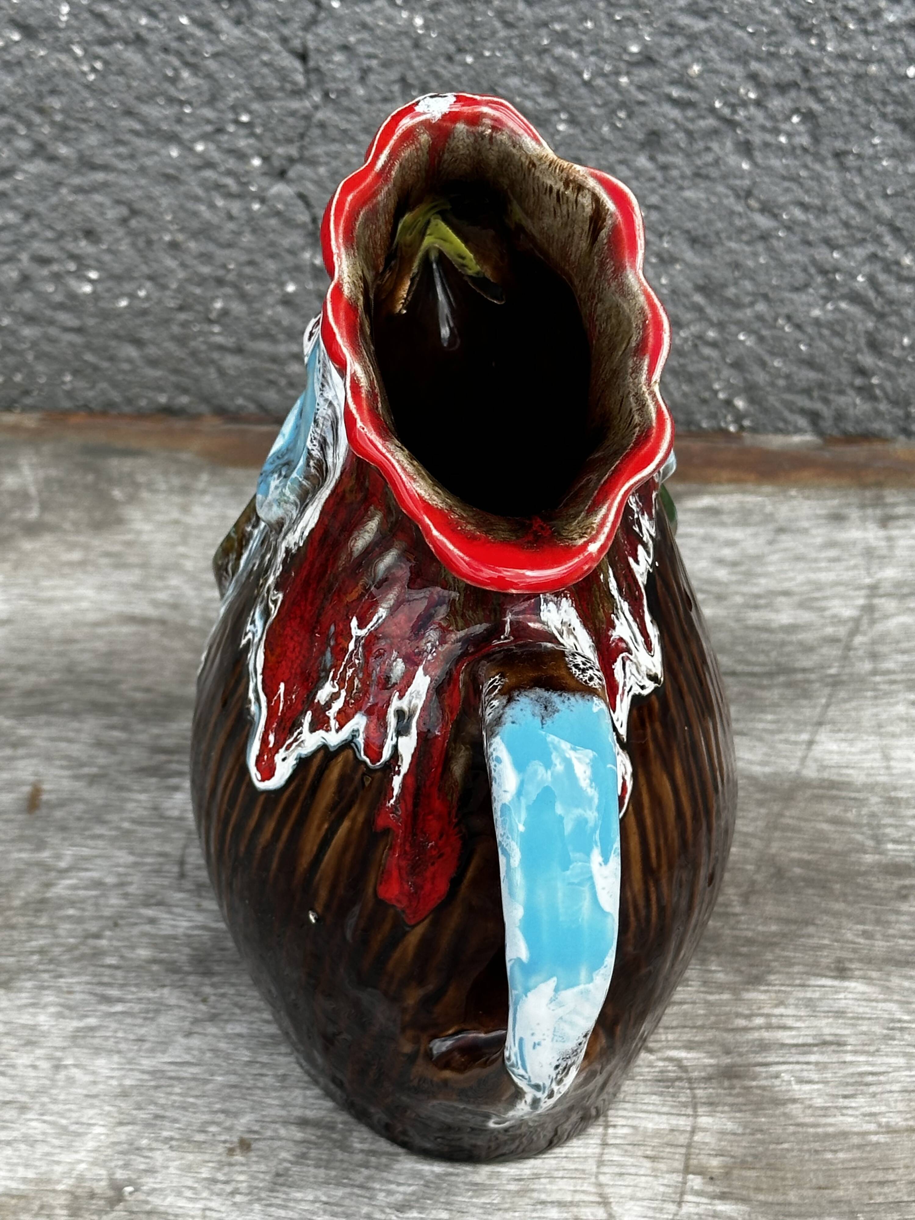 Vallauris Ceramic Rooster Pitcher - 1970s - H 20 cm