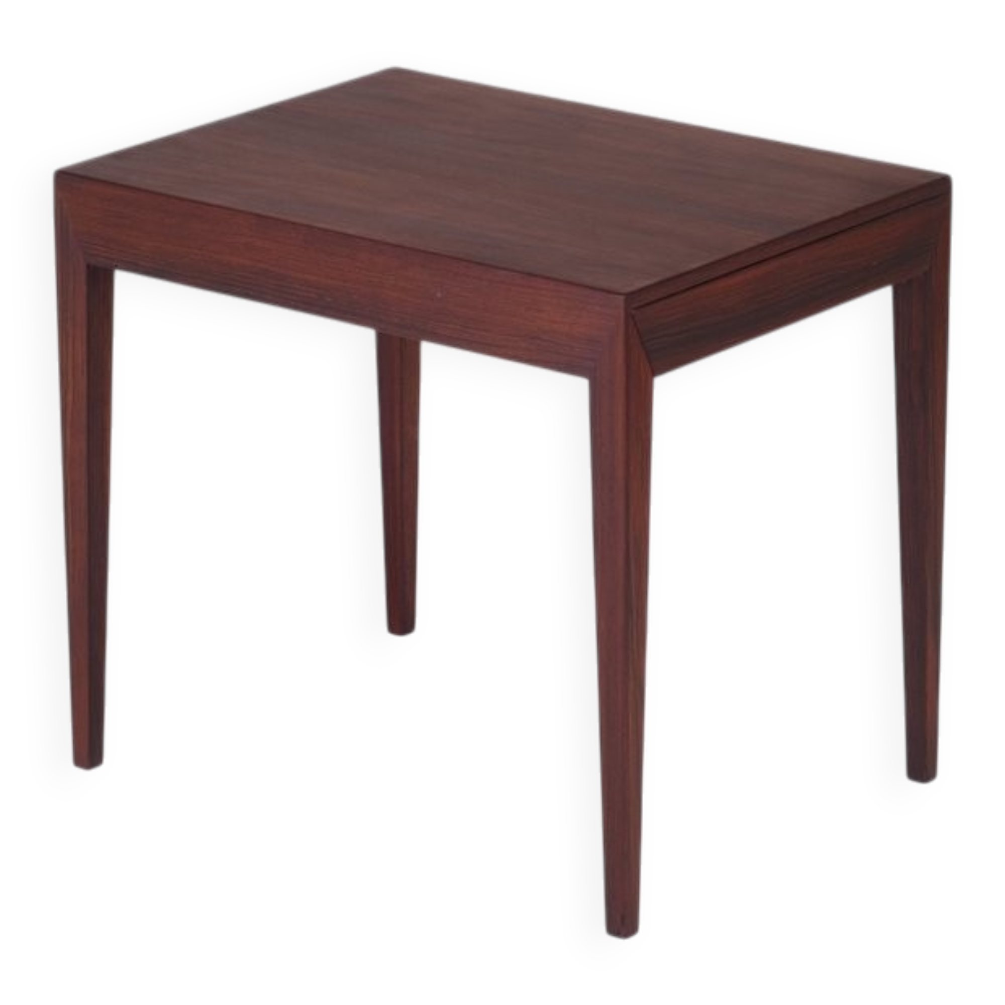 Side Table with Drawer in Rosewood by Severin Hansen for Haslev Møbelsnedkeri, 1950s