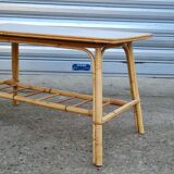 Rattan coffee table 50s