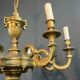 Important bronze chiseled chandelier in Louis XVI style with 8 light arms by Lucien Gau.