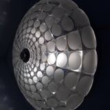 Large German Glass Ceiling Lights, Set of 2, 1960s