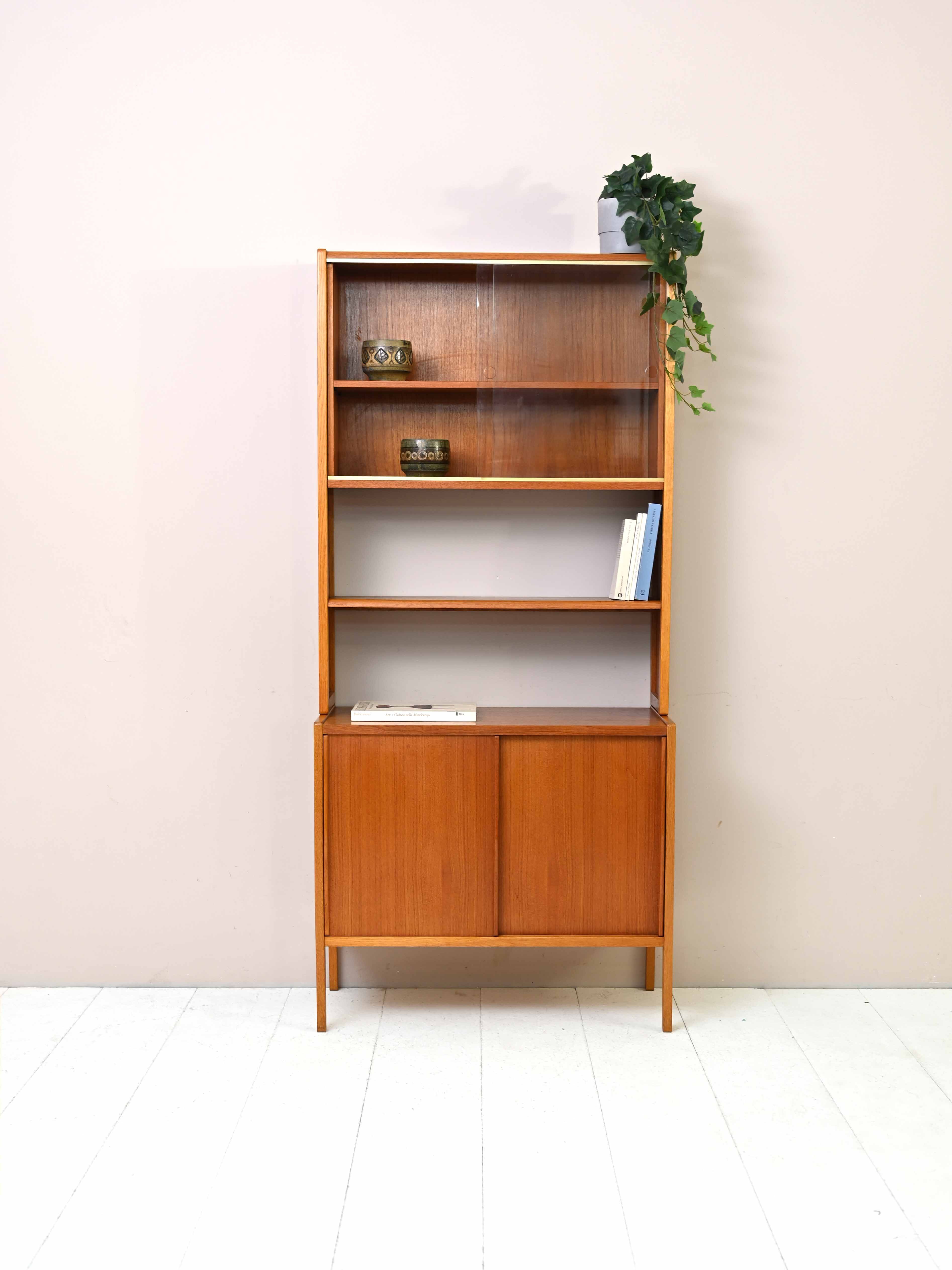 Sideboard-library cabinet with sliding doors