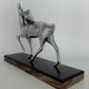Silvered bronze sculpture signed by Michel Decoux.
