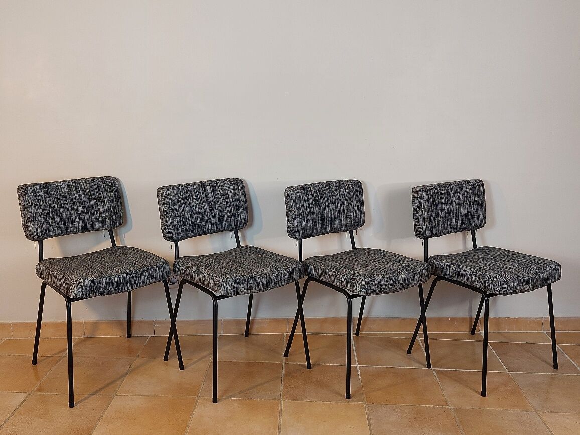 Set de 4 chaises design André Simard, édition Airborne, 1960