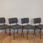 Set of 4 design chairs André Simard, Edition Airborne, French Modernism 1960s