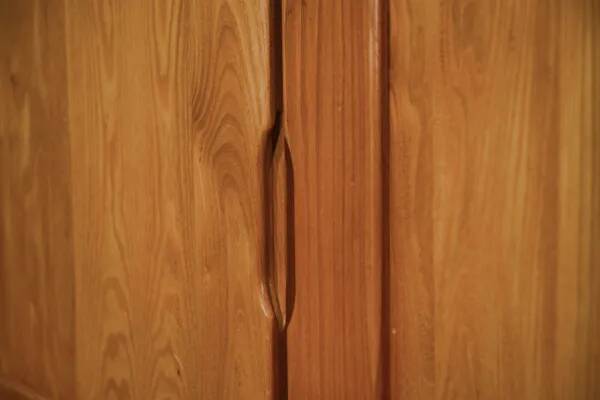 Elm wood sideboard in the style of Maison Regain, 1960s