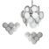 Rare Set of Two Murano Glass Sconces and One Pendant Chandelier by Gino Vistosi