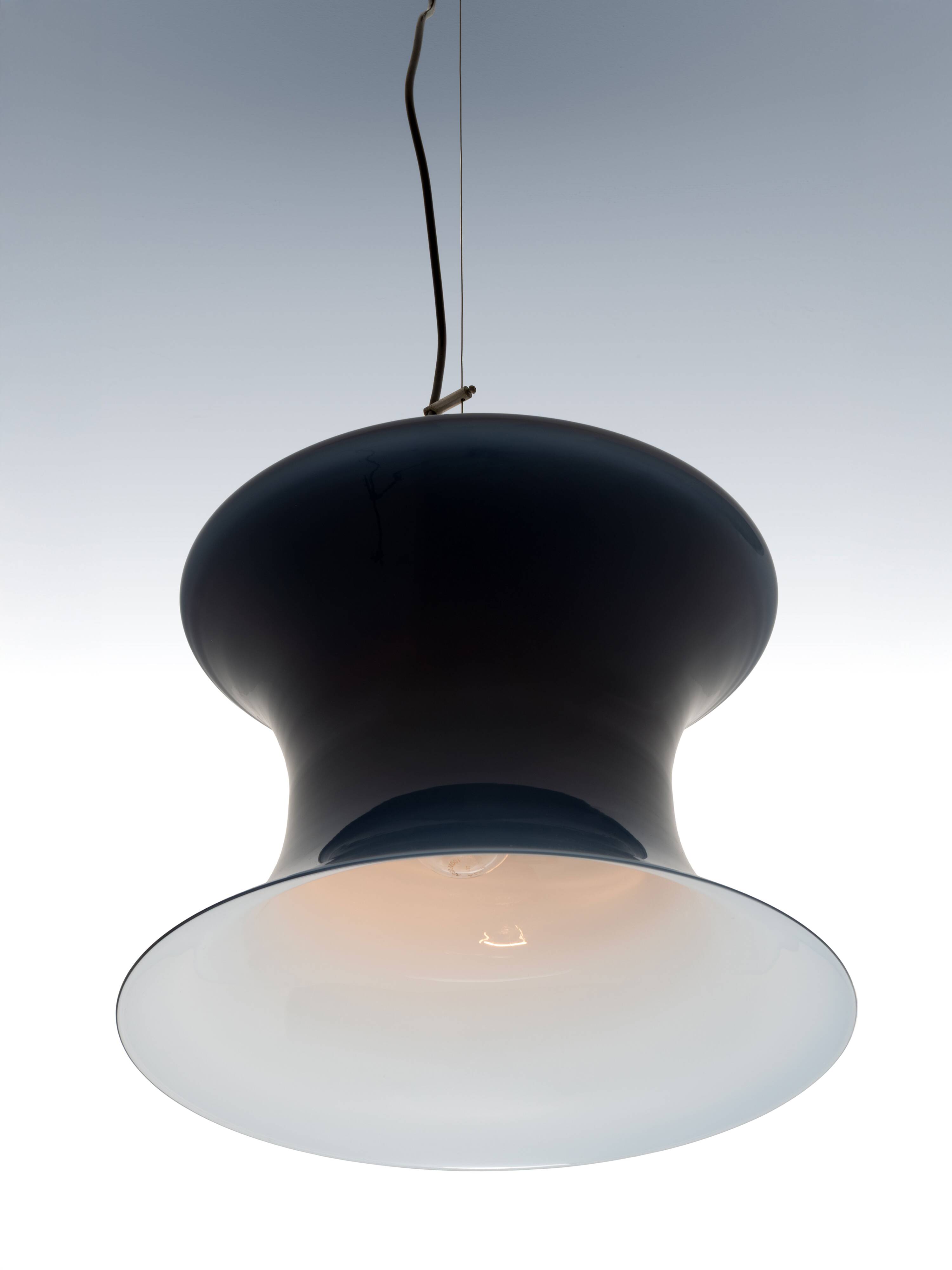 Opaline pendant lamp - Murano glass - Luciano Vistosi