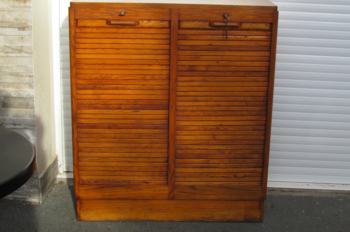 Double curtain binder, 1950-1960 in oak