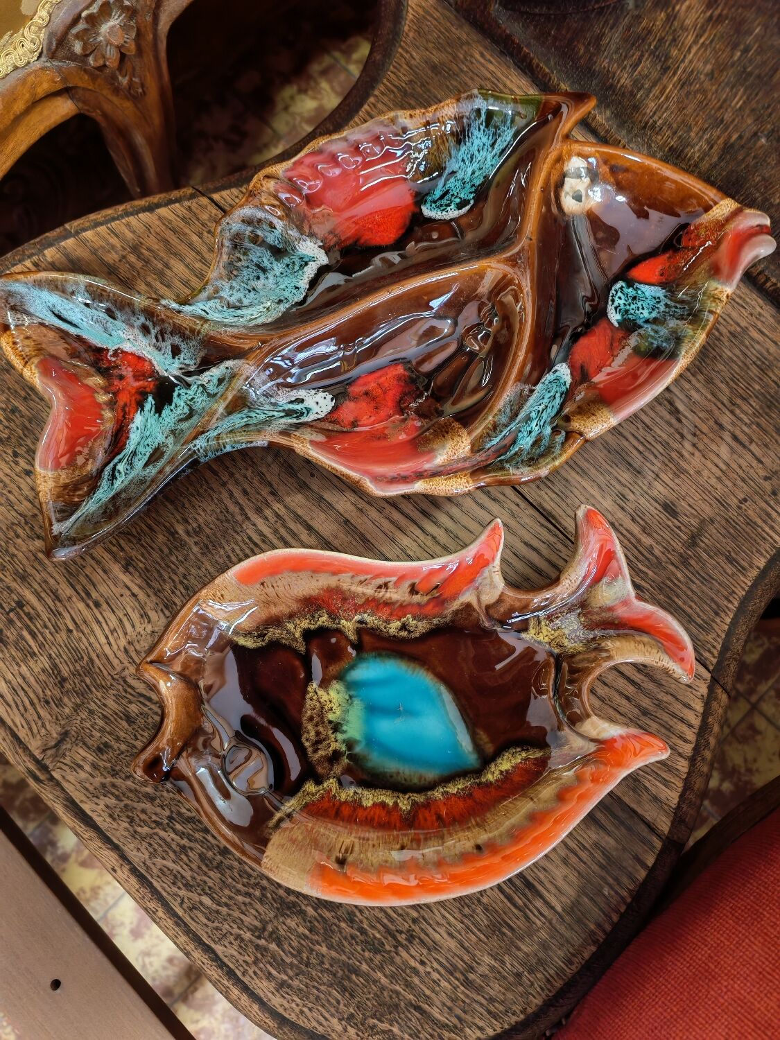 Ceramic aperitif duo Vallauris fish shape
