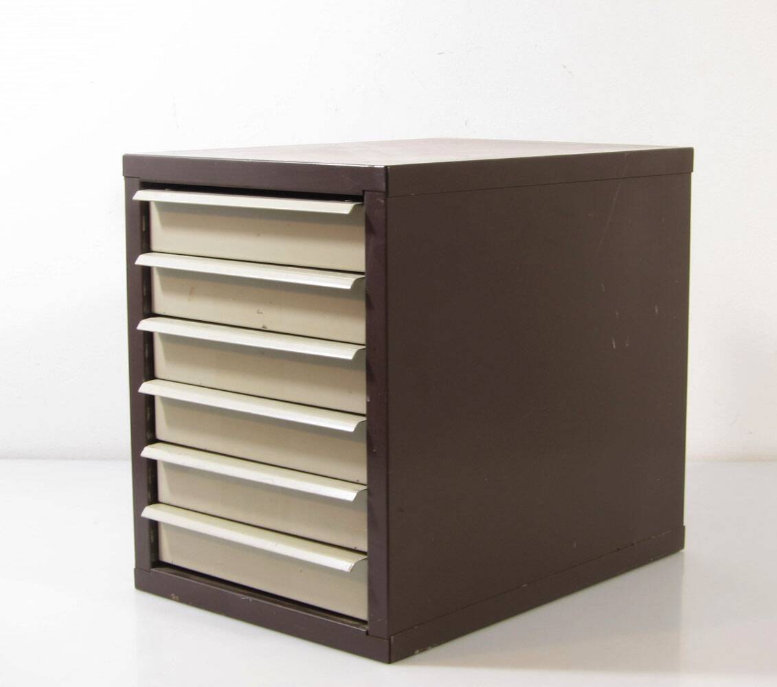 Industrial vintage metal set of drawers