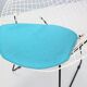 Diamond chair by Harry Bertoia in white & black metal and new blue seating