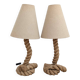 Paire lampes corde vintage