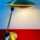 Aluminor brass ufo table / desk lamp 1950