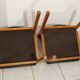 Paire de chaises 1950/60 cuir et bois