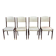 4 Scandinavian chairs in solid wood and white imitation leather