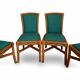 Set of six vintage bamboo and rattan dining chairs