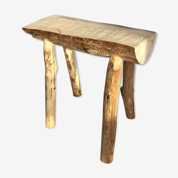 Wooden farmhouse stool