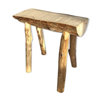 Wooden farmhouse stool