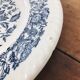 Plate decoration blue flowery