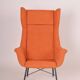 Mid-Century Orange Armchair attributed to Miroslav Navratil, 1960s